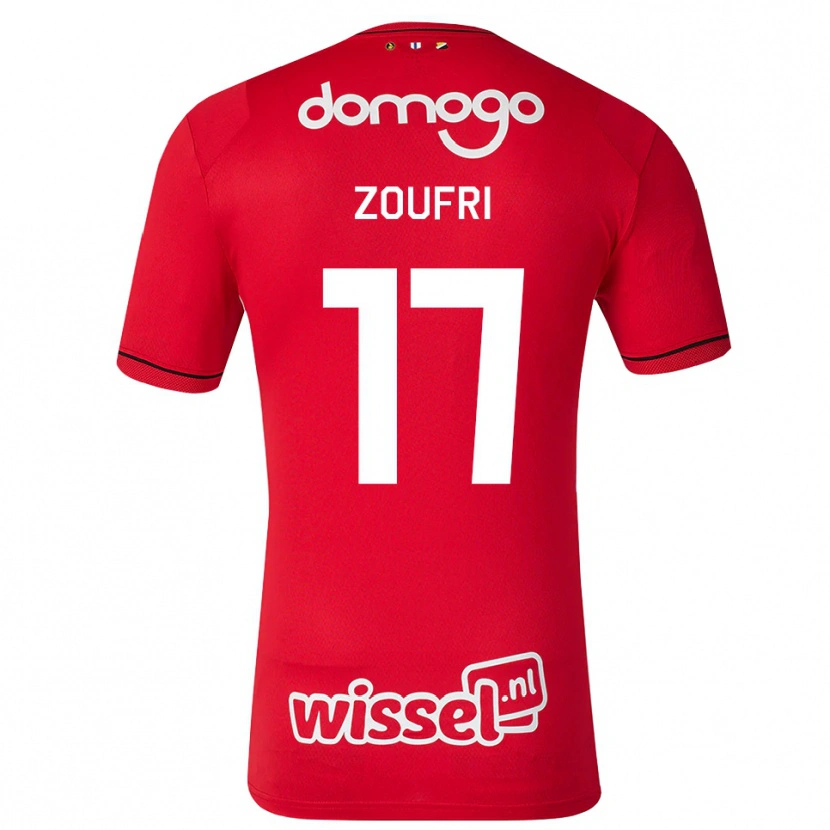 Danxen Heren Rayen Zoufri #17 Rood Wit Zwart Thuisshirt Thuistenue 2026/27 T-Shirt België
