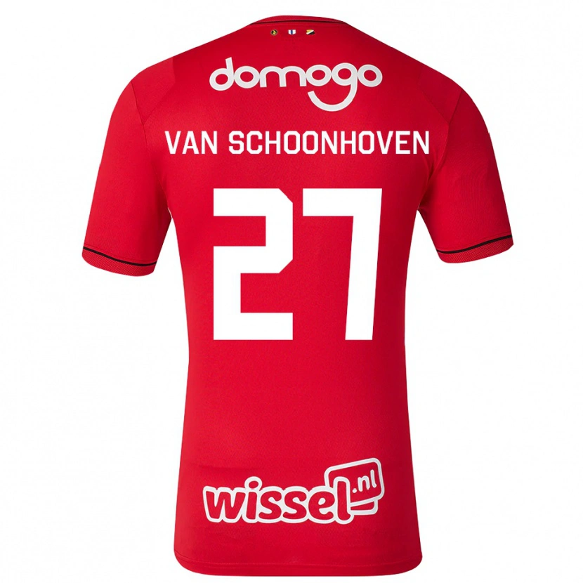 Danxen Heren Nurija Van Schoonhoven #27 Rood Wit Zwart Thuisshirt Thuistenue 2026/27 T-Shirt België