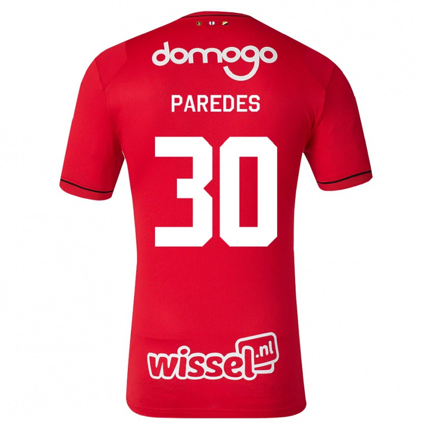 Danxen Heren Kevin Paredes #30 Rood Wit Zwart Thuisshirt Thuistenue 2026/27 T-Shirt België