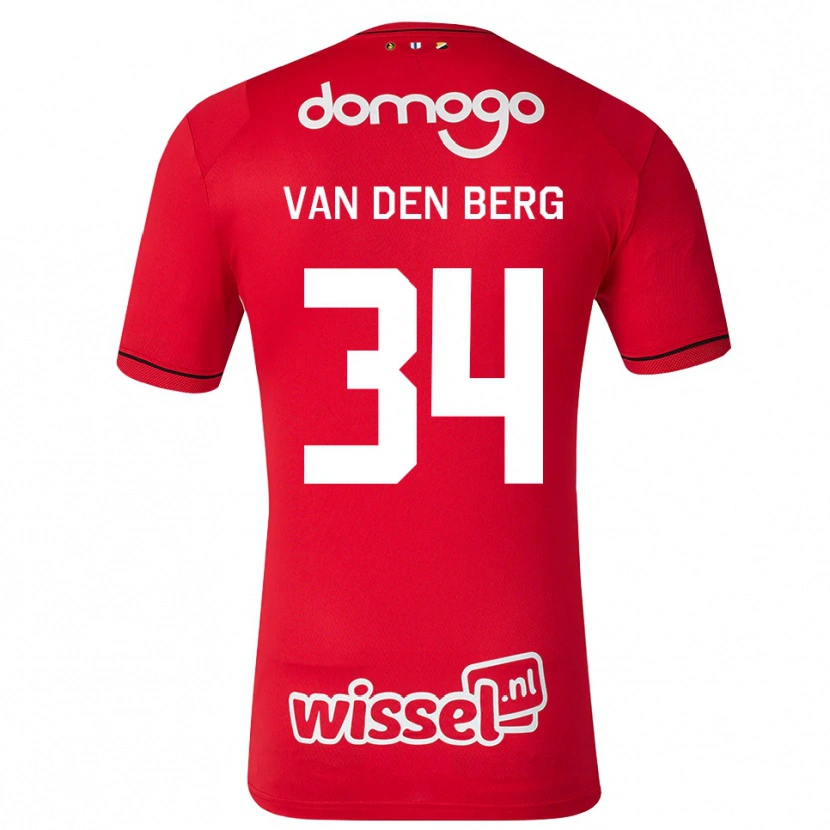 Danxen Heren Davy Van Den Berg #34 Rood Wit Zwart Thuisshirt Thuistenue 2026/27 T-Shirt België