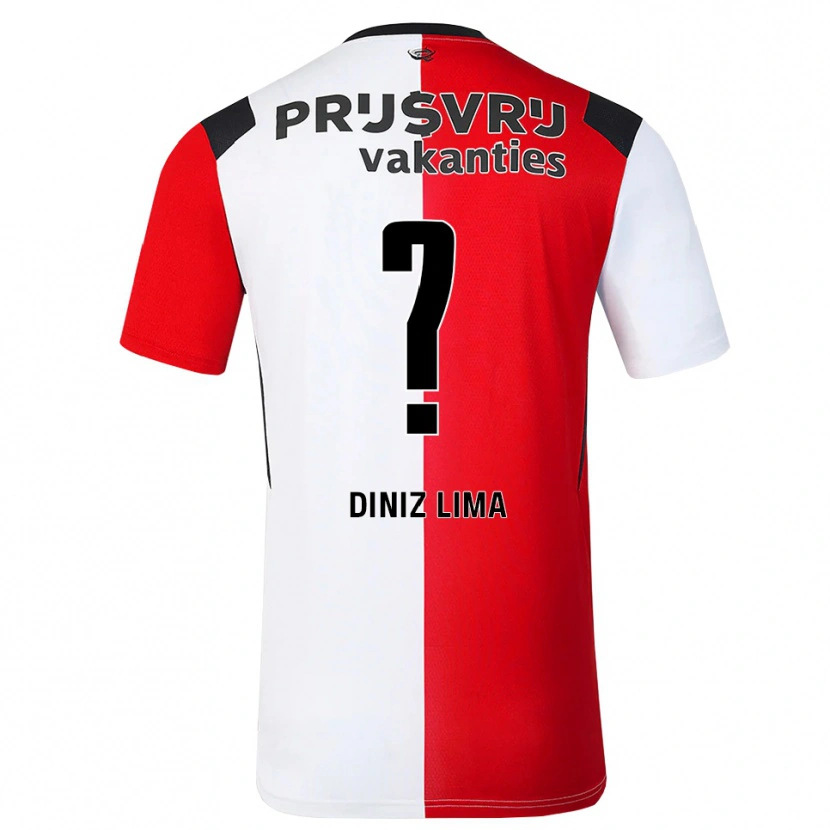 Danxen Heren Lucas Diniz Lima #0 Rood Wit Zwart Thuisshirt Thuistenue 2026/27 T-Shirt België