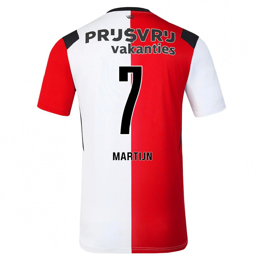 Danxen Heren Rowendley Martijn #7 Rood Wit Zwart Thuisshirt Thuistenue 2026/27 T-Shirt België