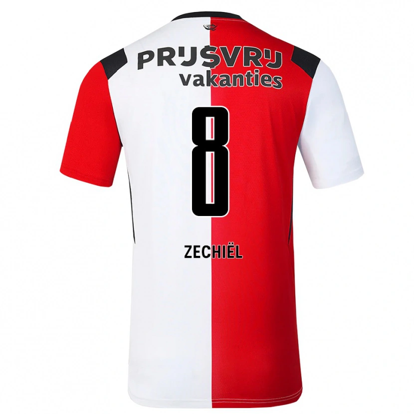 Danxen Heren Gjivai Zechiël #8 Rood Wit Zwart Thuisshirt Thuistenue 2026/27 T-Shirt België