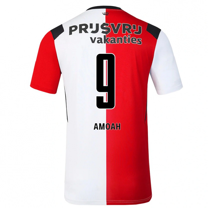 Danxen Heren Matthew Amoah #9 Rood Wit Zwart Thuisshirt Thuistenue 2026/27 T-Shirt België