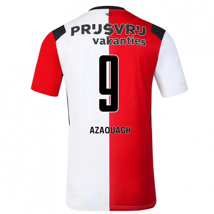 Danxen Heren Ilias Azaouagh #9 Rood Wit Zwart Thuisshirt Thuistenue 2026/27 T-Shirt België