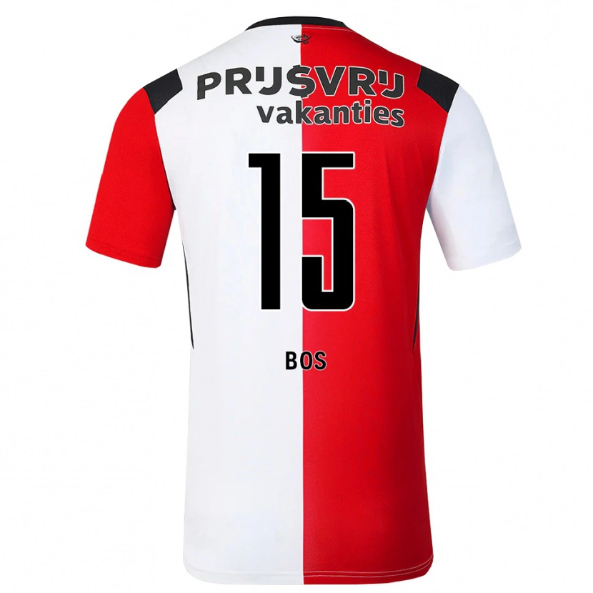 Danxen Heren Jordan Bos #15 Rood Wit Zwart Thuisshirt Thuistenue 2026/27 T-Shirt België