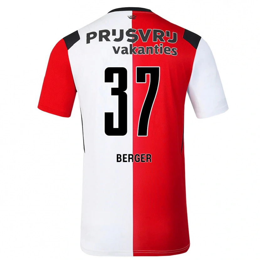 Danxen Heren Mannou Berger #37 Rood Wit Zwart Thuisshirt Thuistenue 2026/27 T-Shirt België
