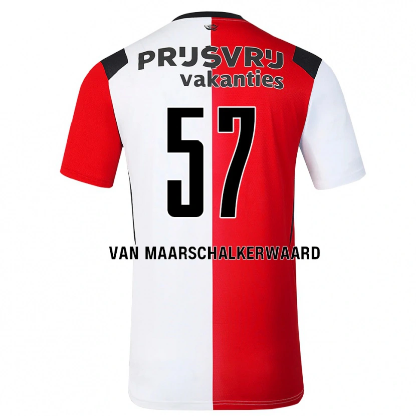 Danxen Heren Pieter Van Maarschalkerwaard #57 Rood Wit Zwart Thuisshirt Thuistenue 2026/27 T-Shirt België