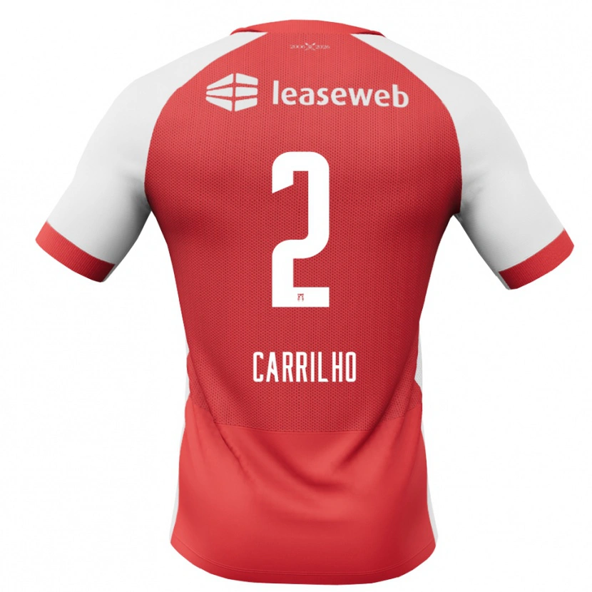 Danxen Heren Calvin Carrilho #2 Rood Wit Zwart Thuisshirt Thuistenue 2026/27 T-Shirt België