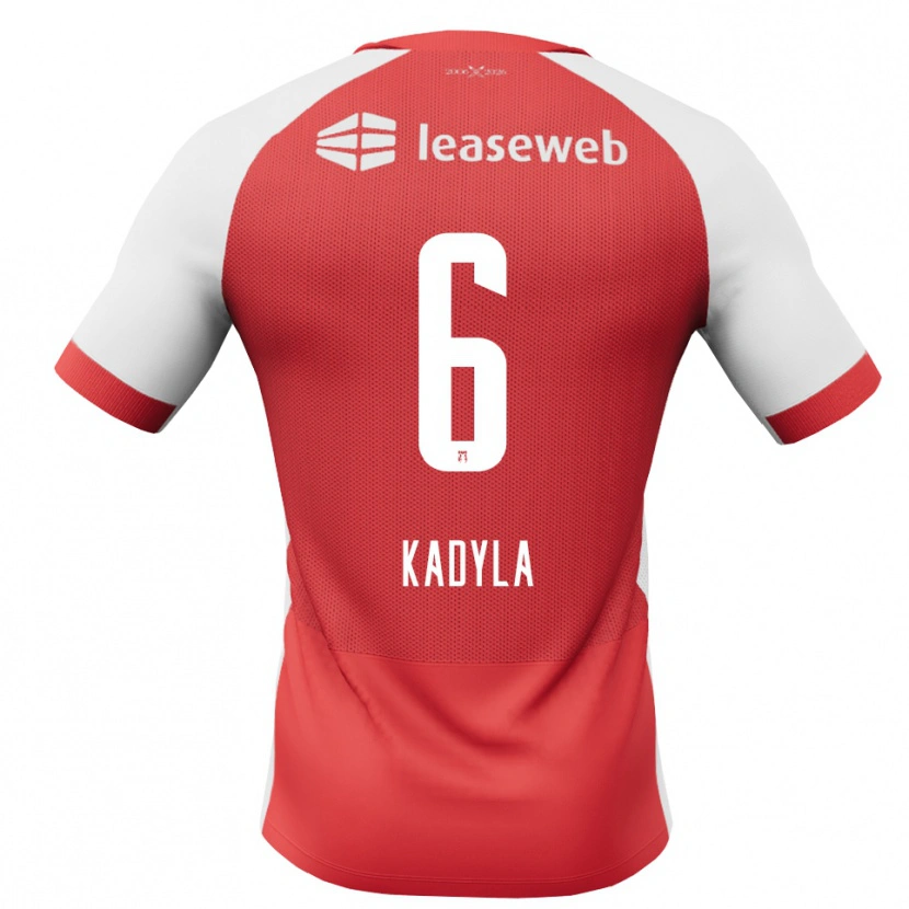 Danxen Heren Milo Kadyla #6 Rood Wit Zwart Thuisshirt Thuistenue 2026/27 T-Shirt België