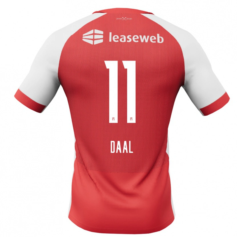 Danxen Heren Ro-Zangelo Daal #11 Rood Wit Zwart Thuisshirt Thuistenue 2026/27 T-Shirt België