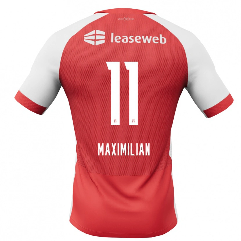 Danxen Heren Maximilian Ibrahimović #11 Rood Wit Zwart Thuisshirt Thuistenue 2026/27 T-Shirt België