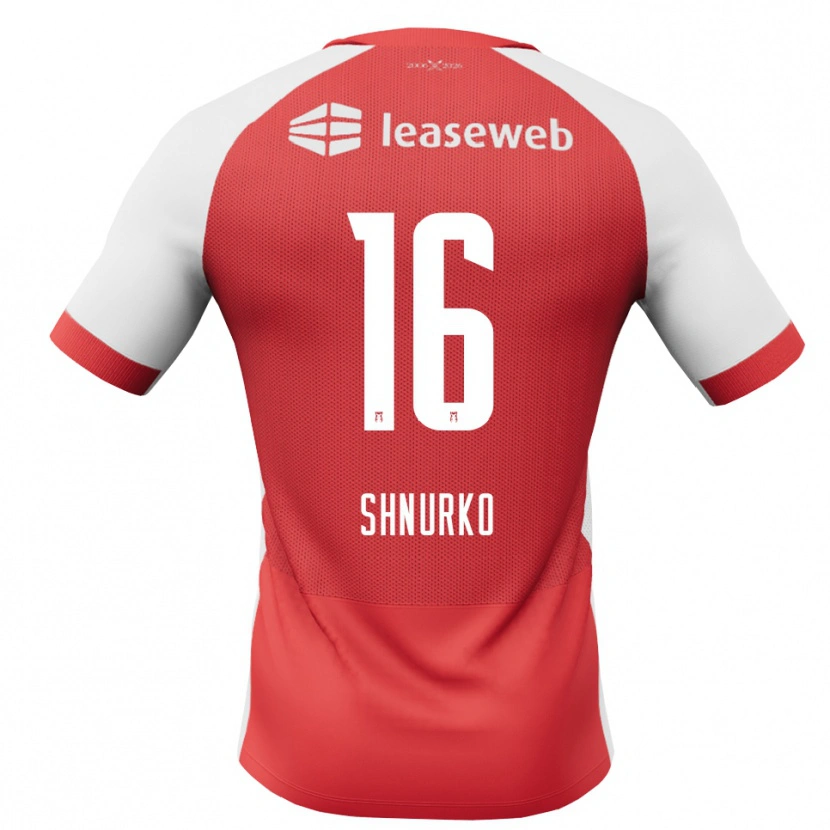 Danxen Heren Danylo Shnurko #16 Rood Wit Zwart Thuisshirt Thuistenue 2026/27 T-Shirt België