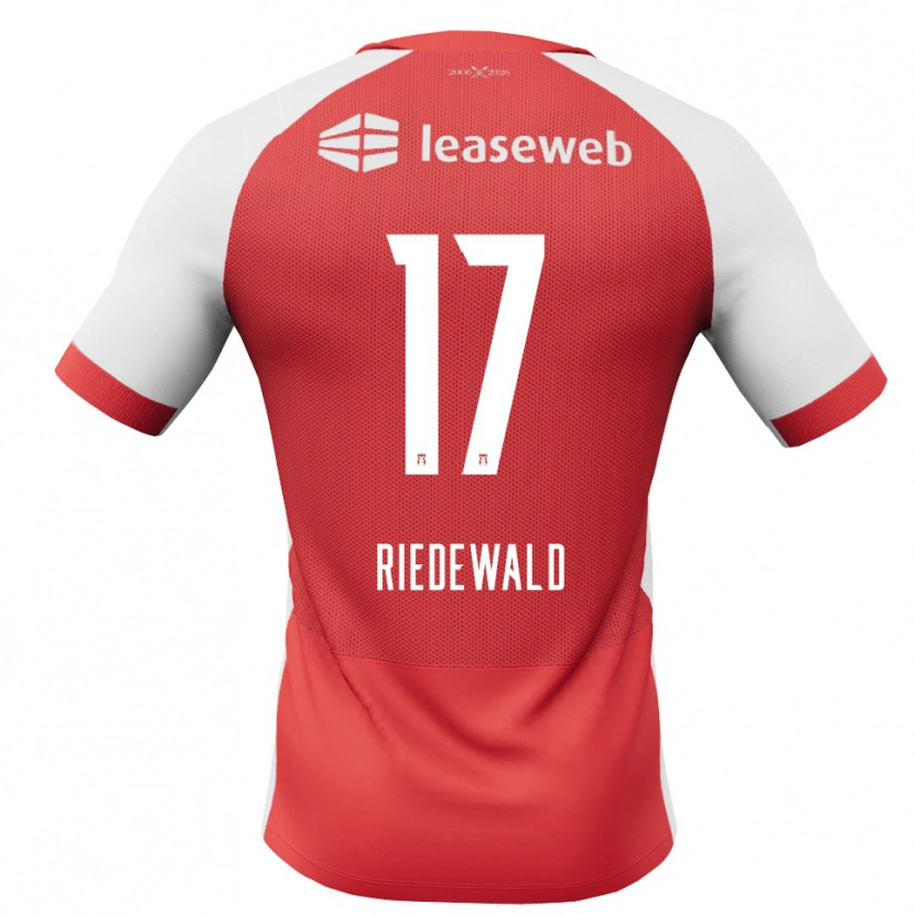 Danxen Heren Kenzo Riedewald #17 Rood Wit Zwart Thuisshirt Thuistenue 2026/27 T-Shirt België
