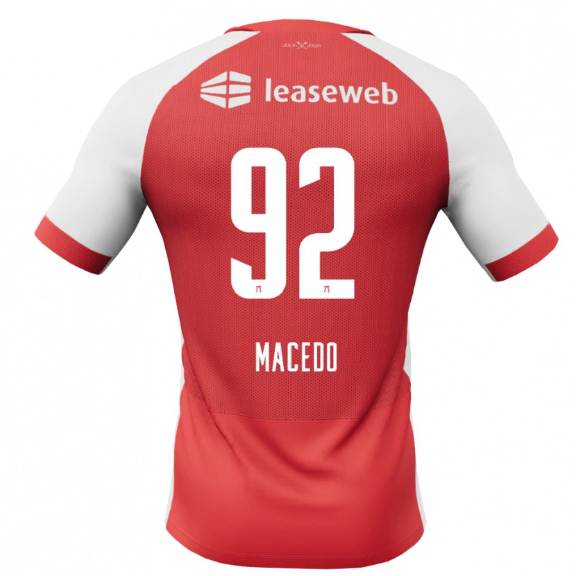 Danxen Heren Rodrigo Macedo #92 Rood Wit Zwart Thuisshirt Thuistenue 2026/27 T-Shirt België