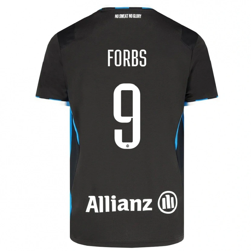 Danxen Heren Carlos Forbs #9 Zwart Rood Blauw Thuisshirt Thuistenue 2026/27 T-Shirt België