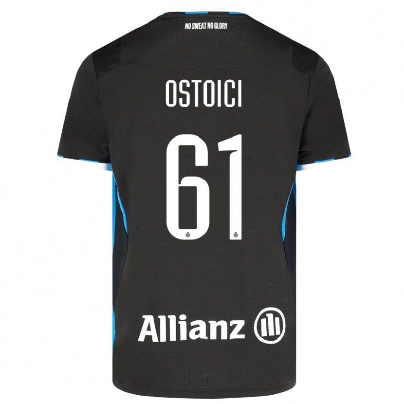Danxen Heren Stefan Ostoici #61 Zwart Rood Blauw Thuisshirt Thuistenue 2026/27 T-Shirt België