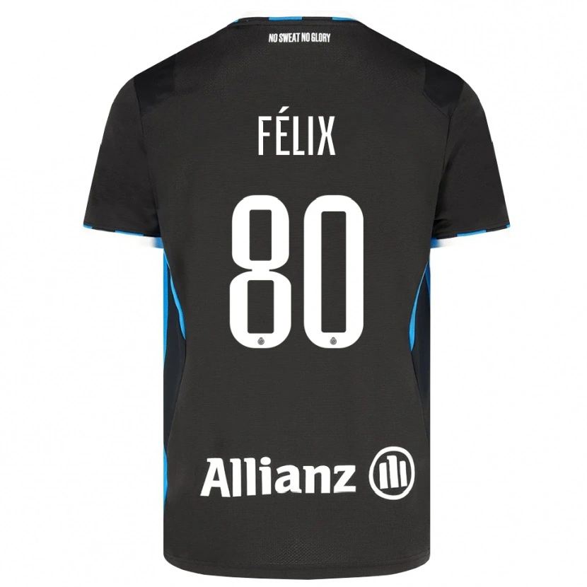 Danxen Heren Félix Lemaréchal #80 Zwart Rood Blauw Thuisshirt Thuistenue 2026/27 T-Shirt België