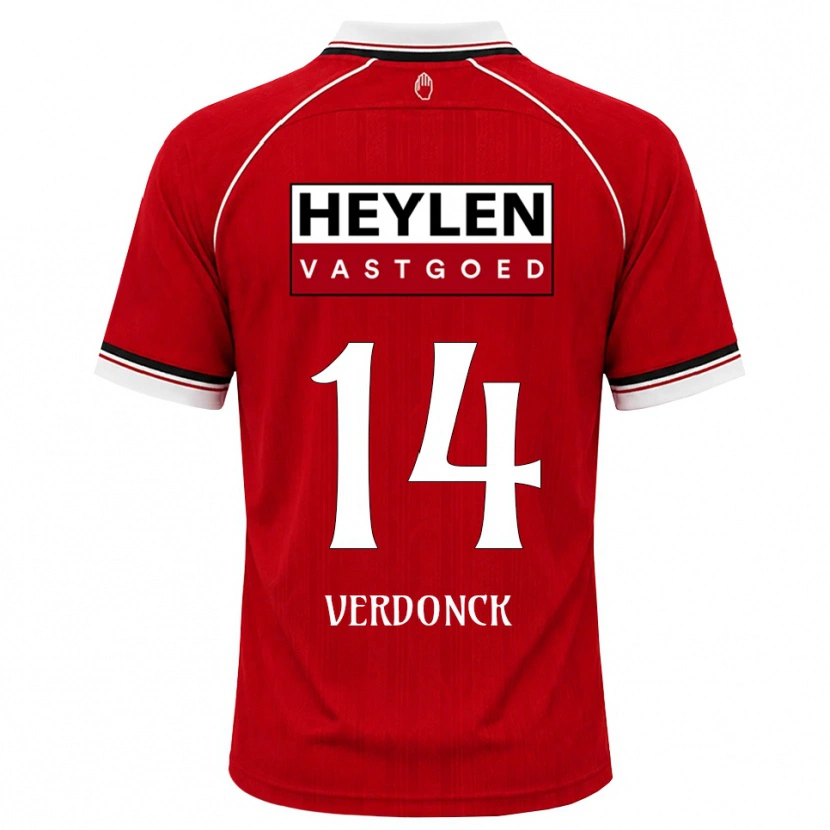Danxen Heren Dries Verdonck #14 Rood Wit Zwart Thuisshirt Thuistenue 2026/27 T-Shirt België