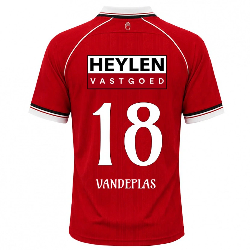 Danxen Heren Gerard Vandeplas #18 Rood Wit Zwart Thuisshirt Thuistenue 2026/27 T-Shirt België