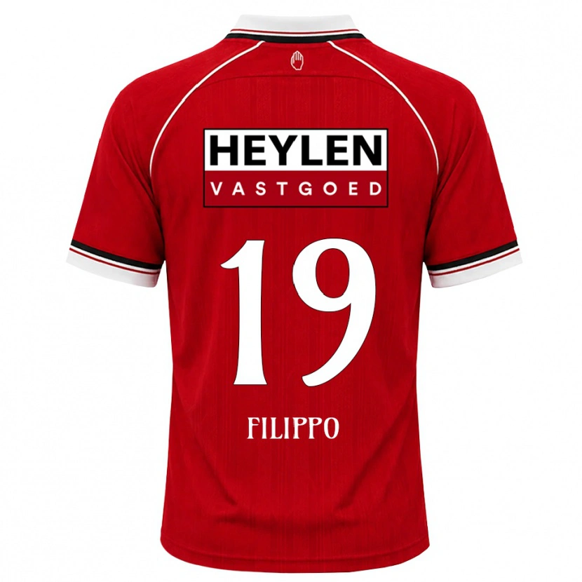 Danxen Heren Niels Filippo #19 Rood Wit Zwart Thuisshirt Thuistenue 2026/27 T-Shirt België