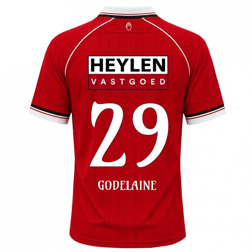 Danxen Heren Jeff Godelaine #29 Rood Wit Zwart Thuisshirt Thuistenue 2026/27 T-Shirt België