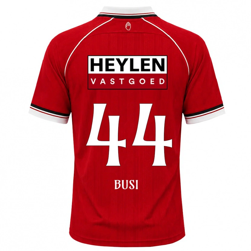Danxen Heren Maxime Busi #44 Rood Wit Zwart Thuisshirt Thuistenue 2026/27 T-Shirt België