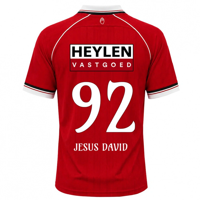 Danxen Heren Gabriel Jesus David #92 Rood Wit Zwart Thuisshirt Thuistenue 2026/27 T-Shirt België