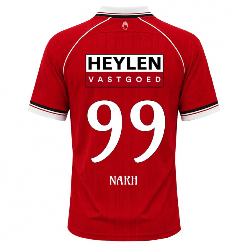 Danxen Heren Luis Narh #99 Rood Wit Zwart Thuisshirt Thuistenue 2026/27 T-Shirt België