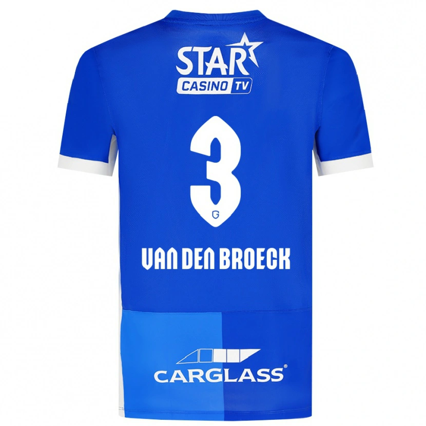 Danxen Heren Kobe Van Den Broeck #3 Mediumblauw Koninklijkblauw Wit Thuisshirt Thuistenue 2026/27 T-Shirt België