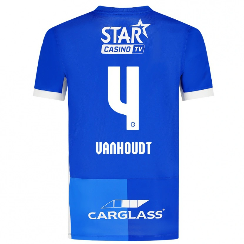 Danxen Heren Luna Vanhoudt #4 Mediumblauw Koninklijkblauw Wit Thuisshirt Thuistenue 2026/27 T-Shirt België