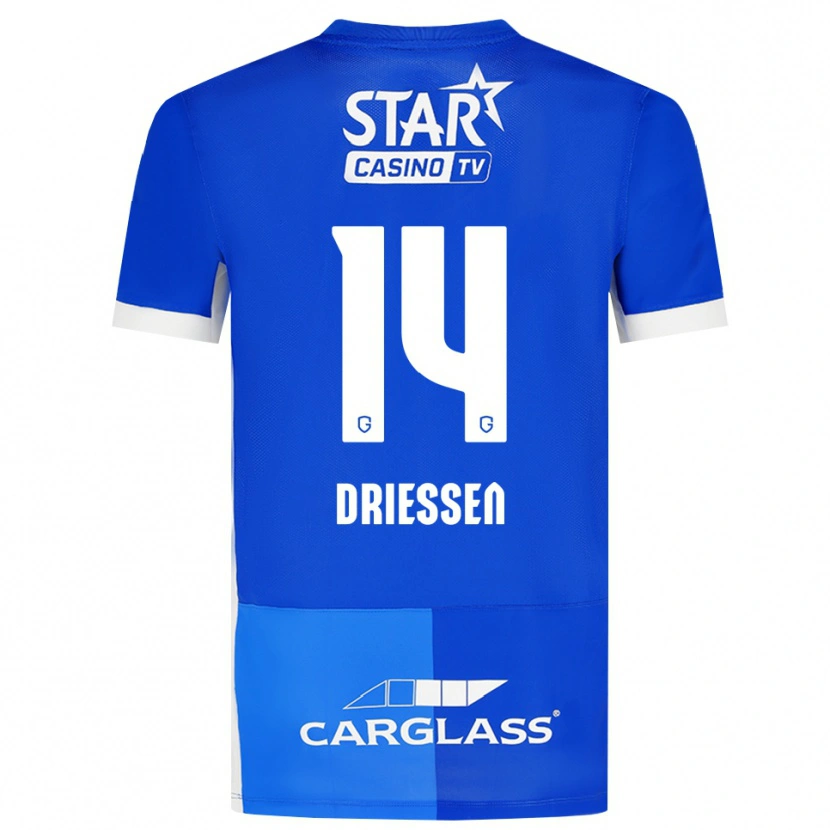 Danxen Heren Jelle Driessen #14 Mediumblauw Koninklijkblauw Wit Thuisshirt Thuistenue 2026/27 T-Shirt België