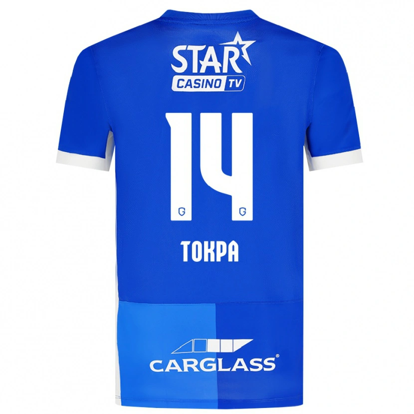 Danxen Heren Winner Tokpa #14 Mediumblauw Koninklijkblauw Wit Thuisshirt Thuistenue 2026/27 T-Shirt België