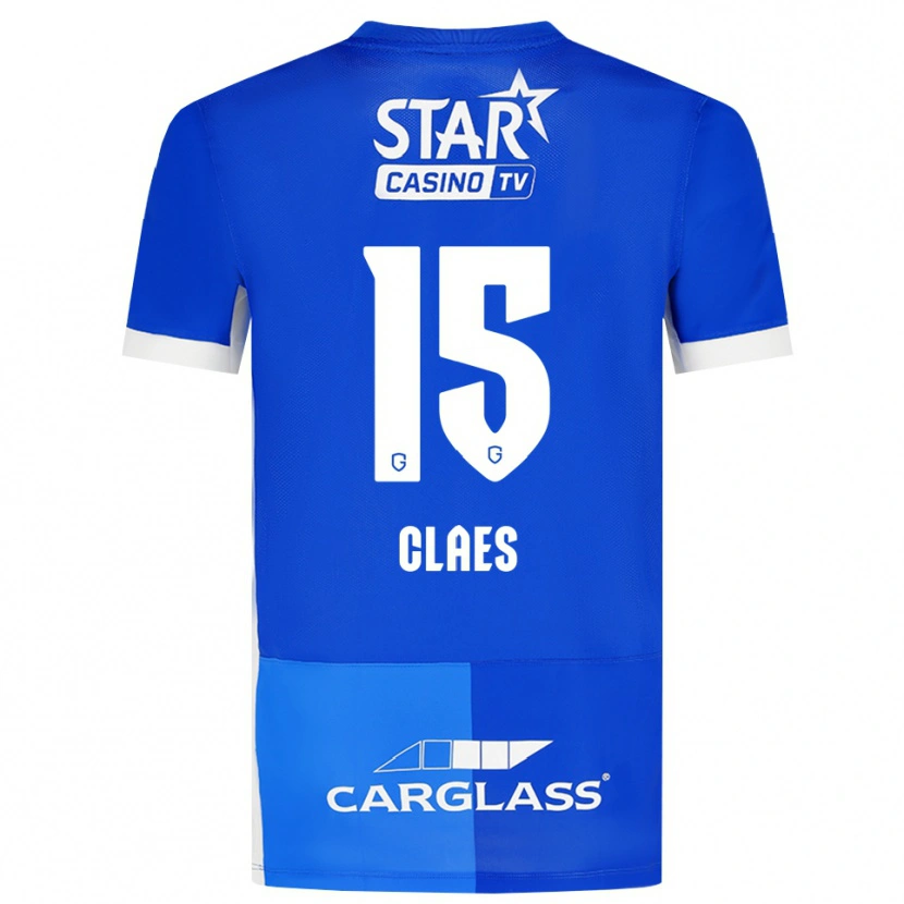 Danxen Heren Thomas Claes #15 Mediumblauw Koninklijkblauw Wit Thuisshirt Thuistenue 2026/27 T-Shirt België