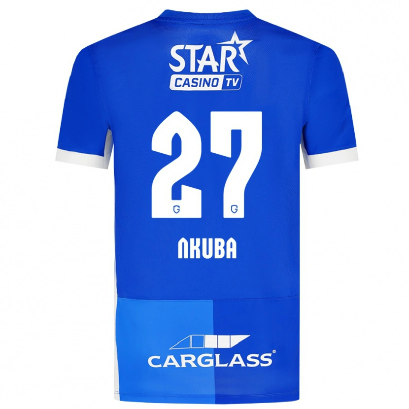 Danxen Heren Ken Nkuba #27 Mediumblauw Koninklijkblauw Wit Thuisshirt Thuistenue 2026/27 T-Shirt België