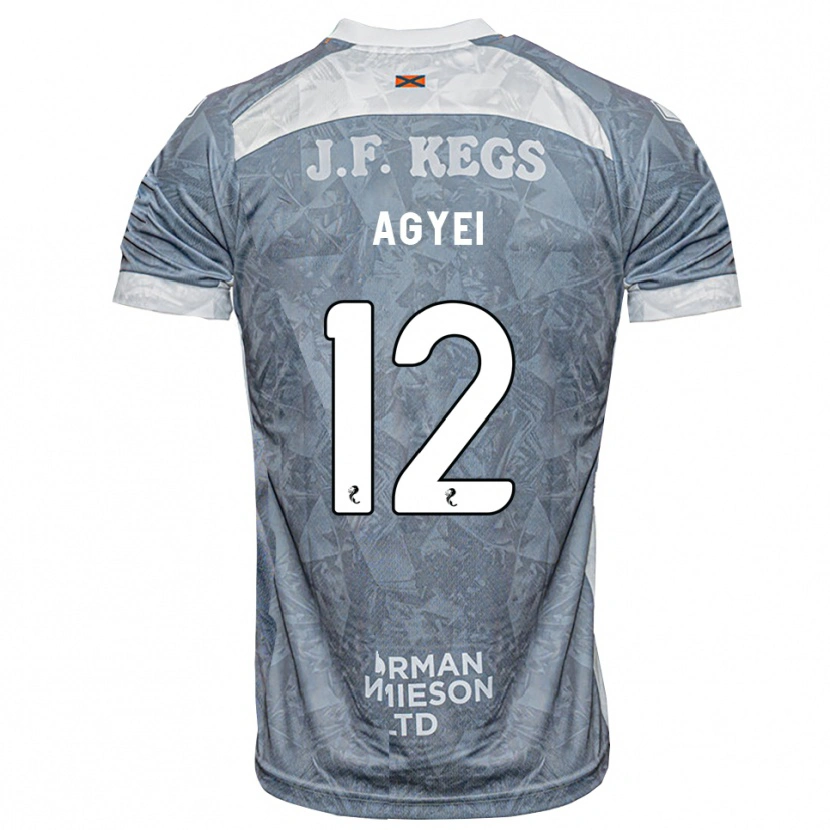 Danxen Heren Emmanuel Agyei #12 Lichtleigrijs Uitshirt Uittenue 2026/27 T-Shirt België