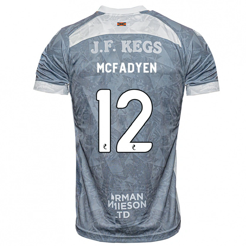 Danxen Heren Stacey Mcfadyen #12 Lichtleigrijs Uitshirt Uittenue 2026/27 T-Shirt België