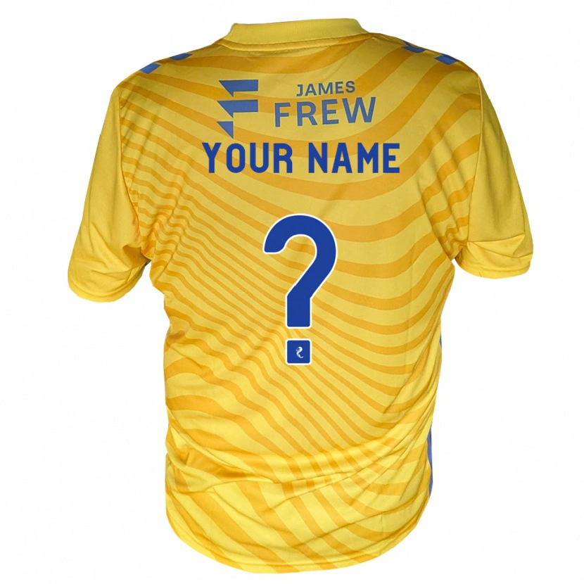 Danxen Heren Uw Naam #0 Koningsblauw Geel Uitshirt Uittenue 2026/27 T-Shirt België