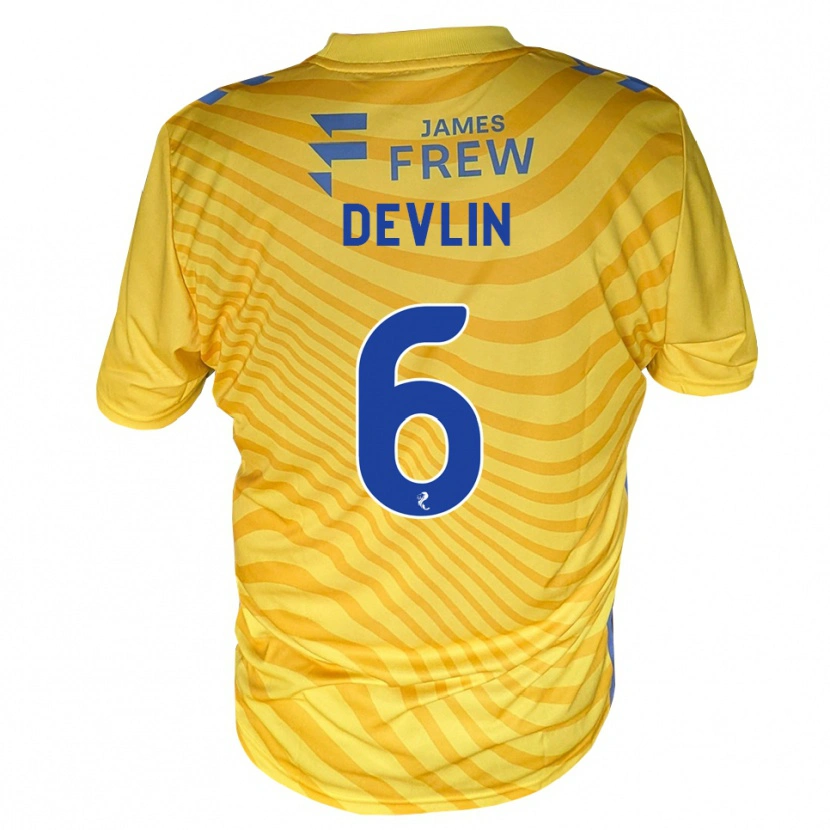 Danxen Heren Daniel Devlin #6 Koningsblauw Geel Uitshirt Uittenue 2026/27 T-Shirt België
