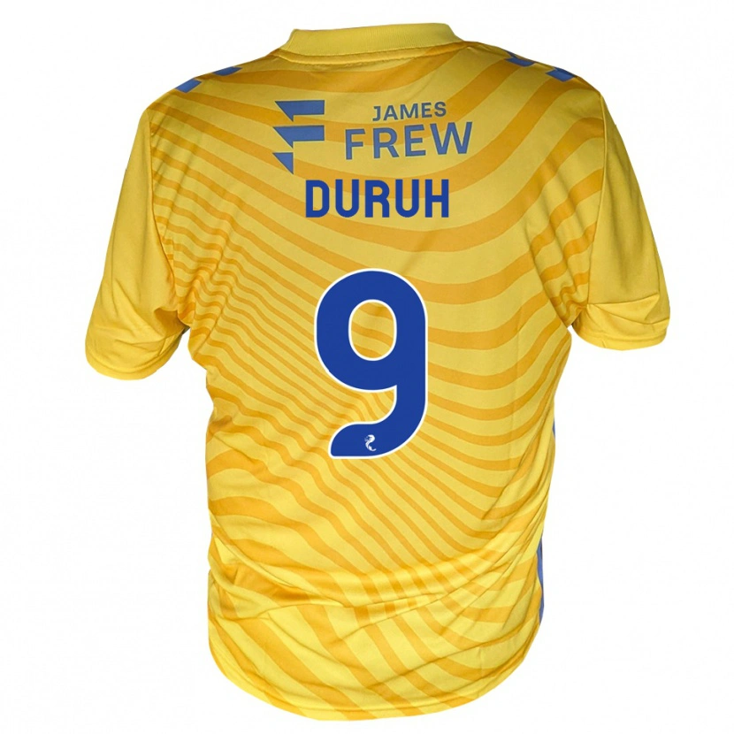 Danxen Heren Samuel Duruh #9 Koningsblauw Geel Uitshirt Uittenue 2026/27 T-Shirt België