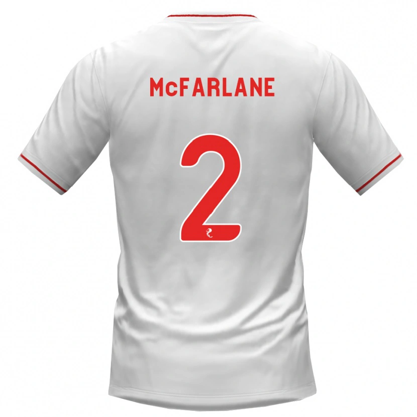 Danxen Heren Jay Mcfarlane-Letham #2 Wit Rood Uitshirt Uittenue 2026/27 T-Shirt België