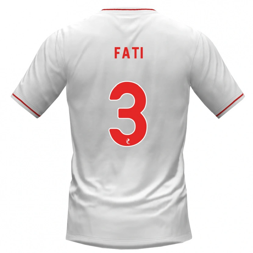 Danxen Heren Babacar Fati #3 Wit Rood Uitshirt Uittenue 2026/27 T-Shirt België