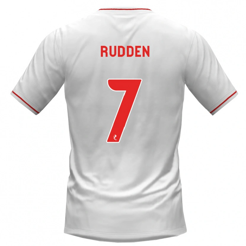 Danxen Heren Zak Rudden #7 Wit Rood Uitshirt Uittenue 2026/27 T-Shirt België