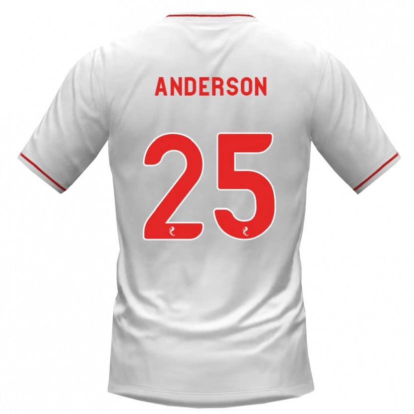 Danxen Heren Bruce Anderson #25 Wit Rood Uitshirt Uittenue 2026/27 T-Shirt België