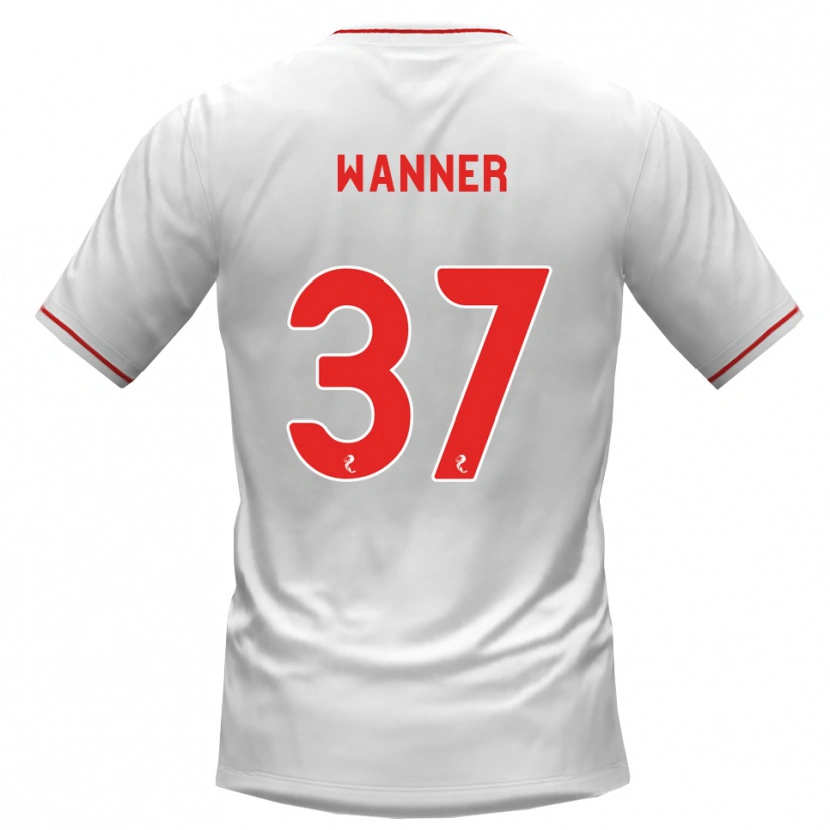 Danxen Heren Jannik Wanner #37 Wit Rood Uitshirt Uittenue 2026/27 T-Shirt België