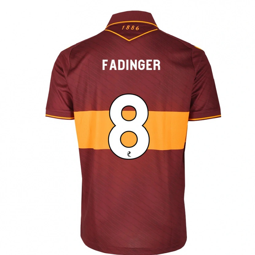 Danxen Heren Lukas Fadinger #8 Oranje Kastanjebruin Uitshirt Uittenue 2026/27 T-Shirt België