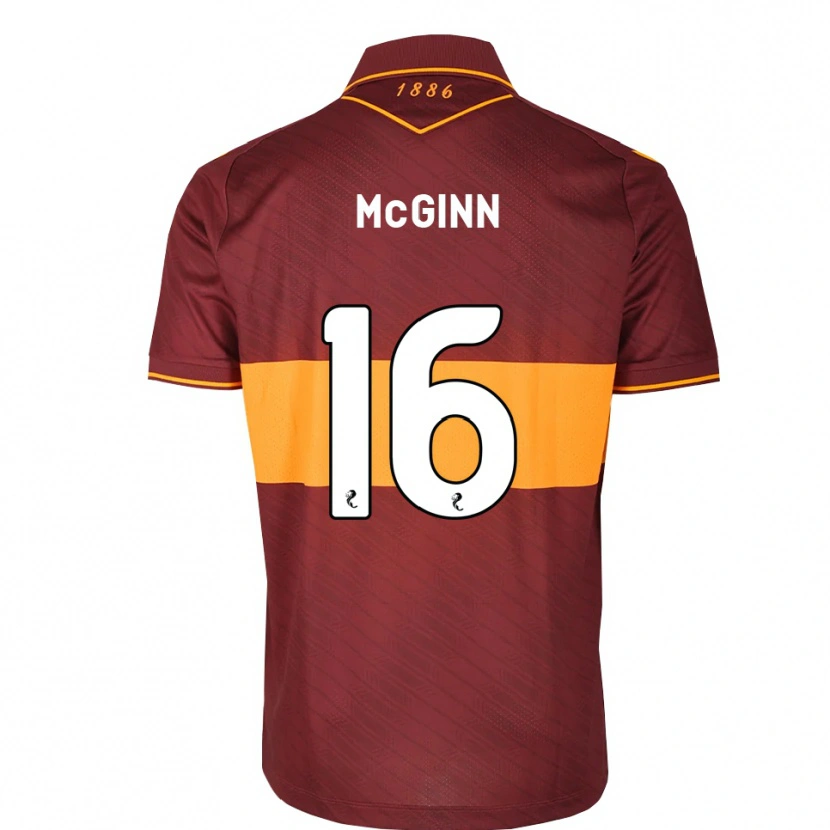 Danxen Heren Paul Mcginn #16 Oranje Kastanjebruin Uitshirt Uittenue 2026/27 T-Shirt België