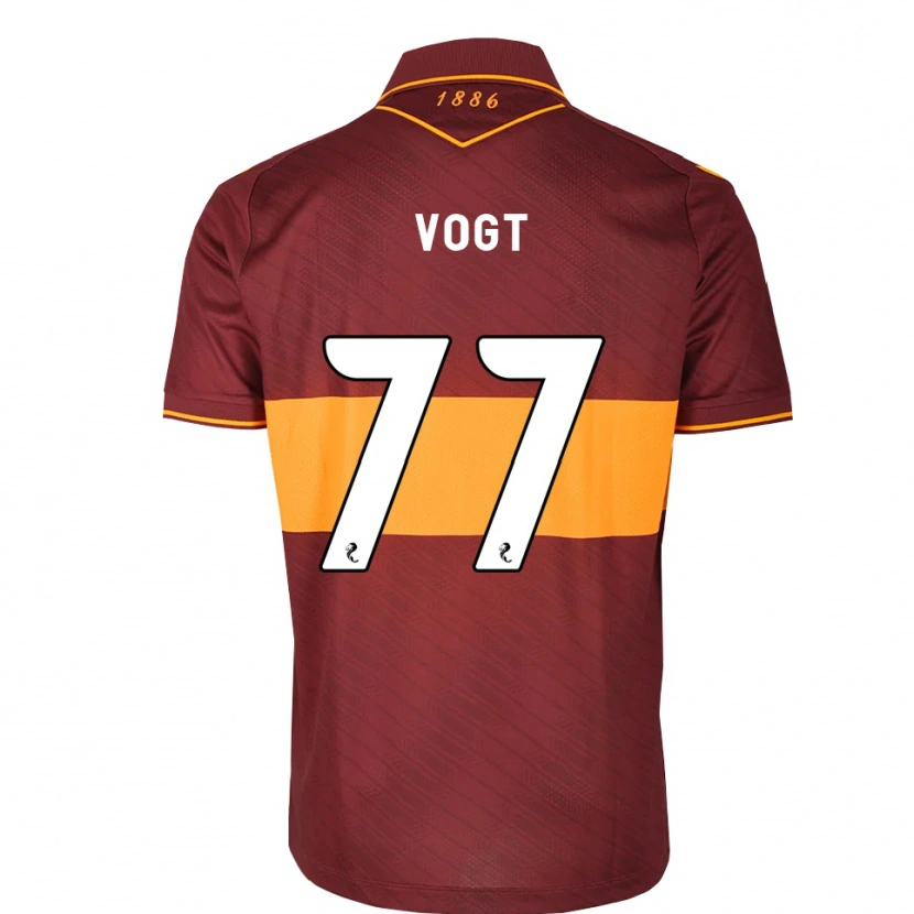 Danxen Heren Willy Vogt #77 Oranje Kastanjebruin Uitshirt Uittenue 2026/27 T-Shirt België