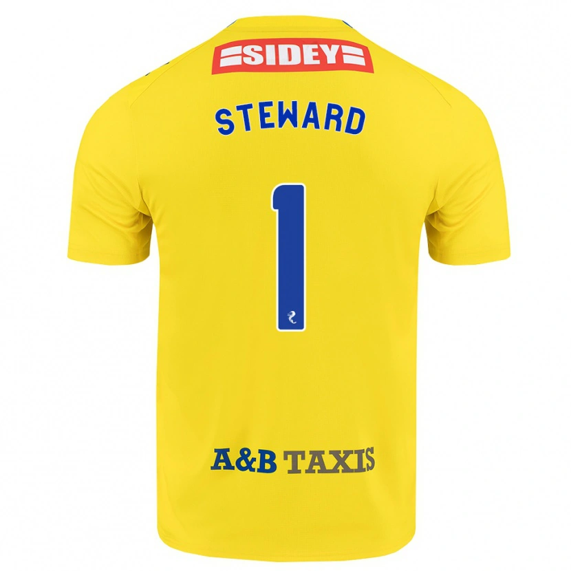 Danxen Heren Toby Steward #1 Geel Blauw Zwart Uitshirt Uittenue 2026/27 T-Shirt België