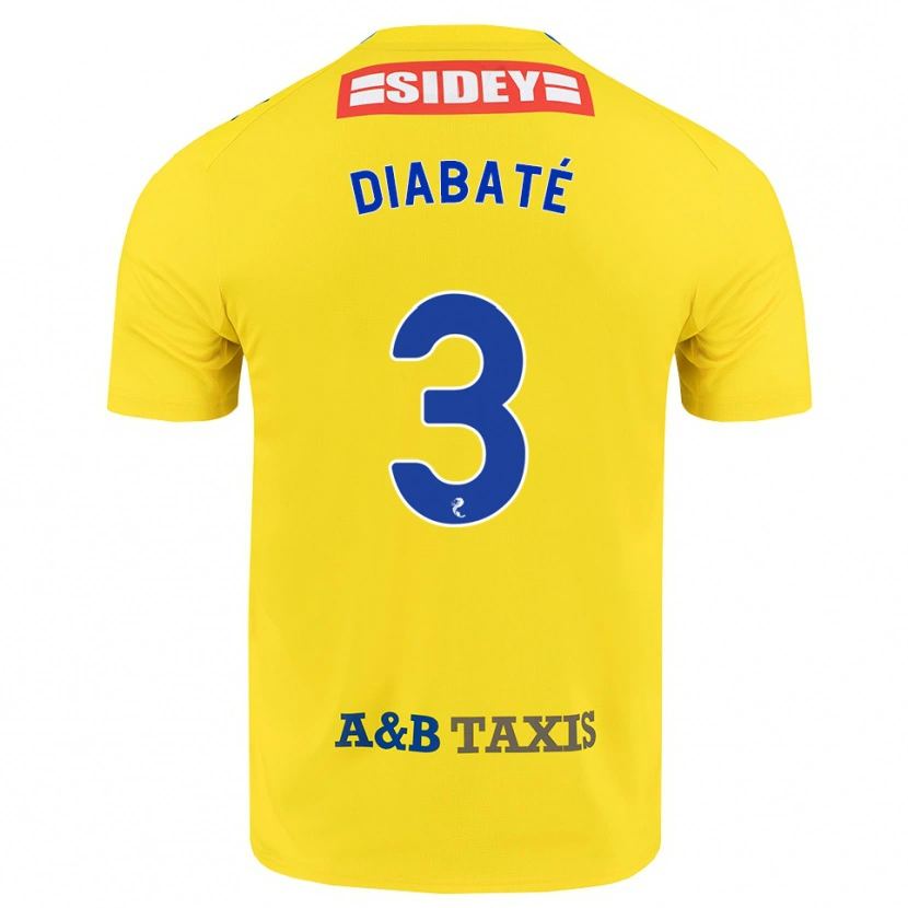 Danxen Heren Cheick Diabaté #3 Geel Blauw Zwart Uitshirt Uittenue 2026/27 T-Shirt België